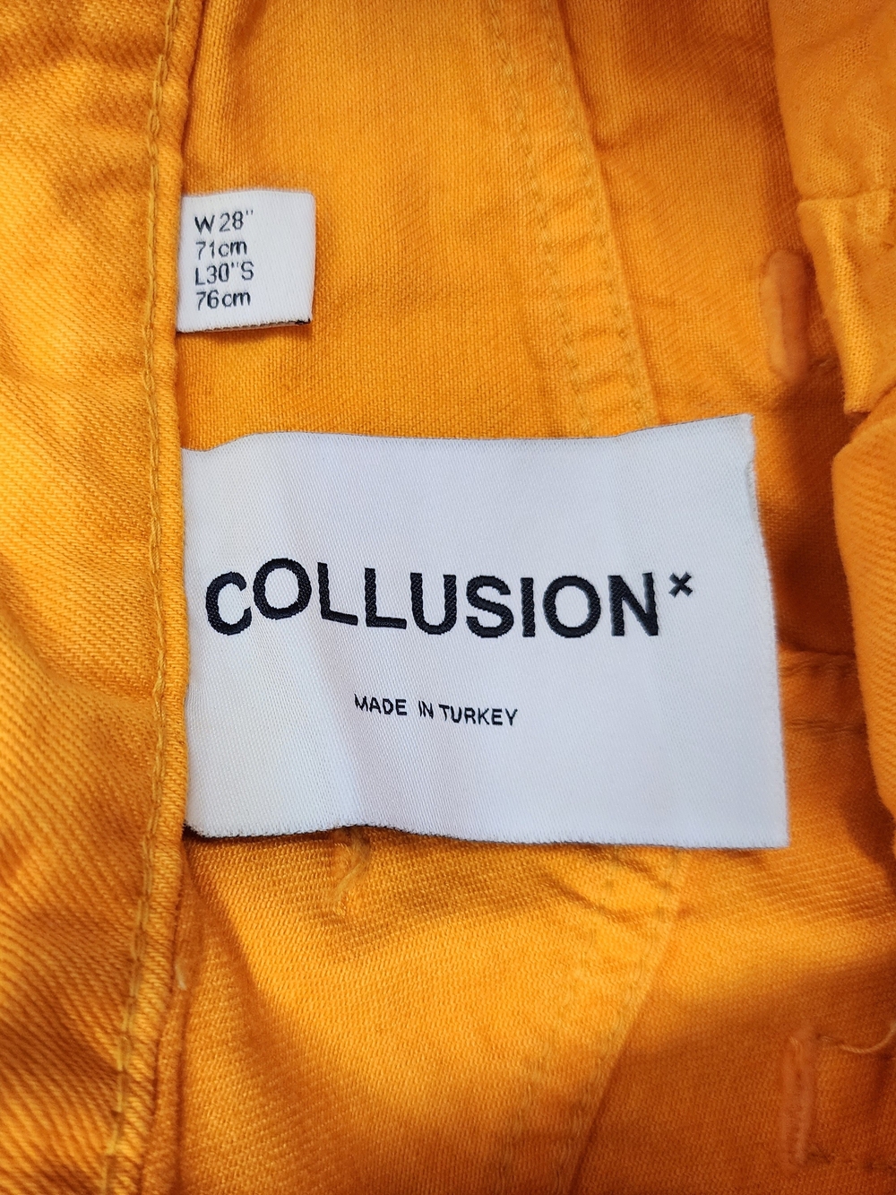 COLLUSION Asos x004 DAD Orange Unisex Jeans Pants. 28x30 100% Cotton